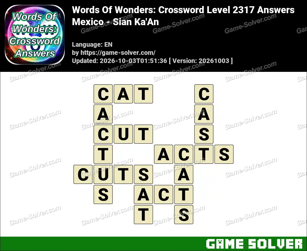 Words Of Wonders: Crossword Level 2317 Answers – Mexico – Sian Ka’An